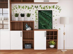 استیکر دیواری ریسه سبز مناسب برای دکور پذیرایی و آشپزخانه 