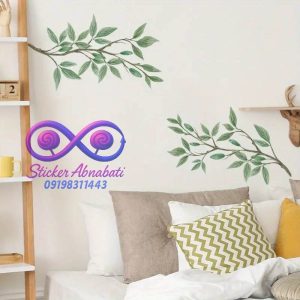 استیکر دیواری شاخه درخت با برگهای زیبا برای تزیین اتاق نشیمن