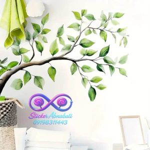 دکوری دیواری طرح شاخه سبز با چاپ باکیفیت و جنس ضخیم ضد آب