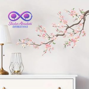 خرید استیکر دیواری شاخه شکوفه با طرح طبیعی گلهای بهاری