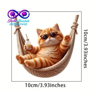 استیکر کلید پریز گربه خابالو مناسب نصب روی کلید پریز منزل شما