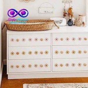 برچسب دیواری گل بابونه ریز برای دکور مدرن