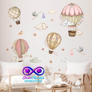 استیکر دیواری بالن ضخیم و مات مناسب دکور اتاق بچه