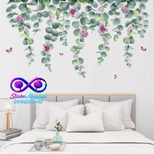 استیکر دیواری برگ آویز برای پذیرایی مدرن