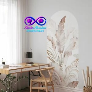 استیکر دیواری طاق برای دکور دیوار طرح برگ