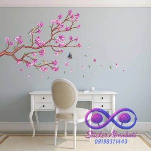 خرید برچسب دیواری شاخه شکوفه گیلاس برند استیکر آبنباتی
